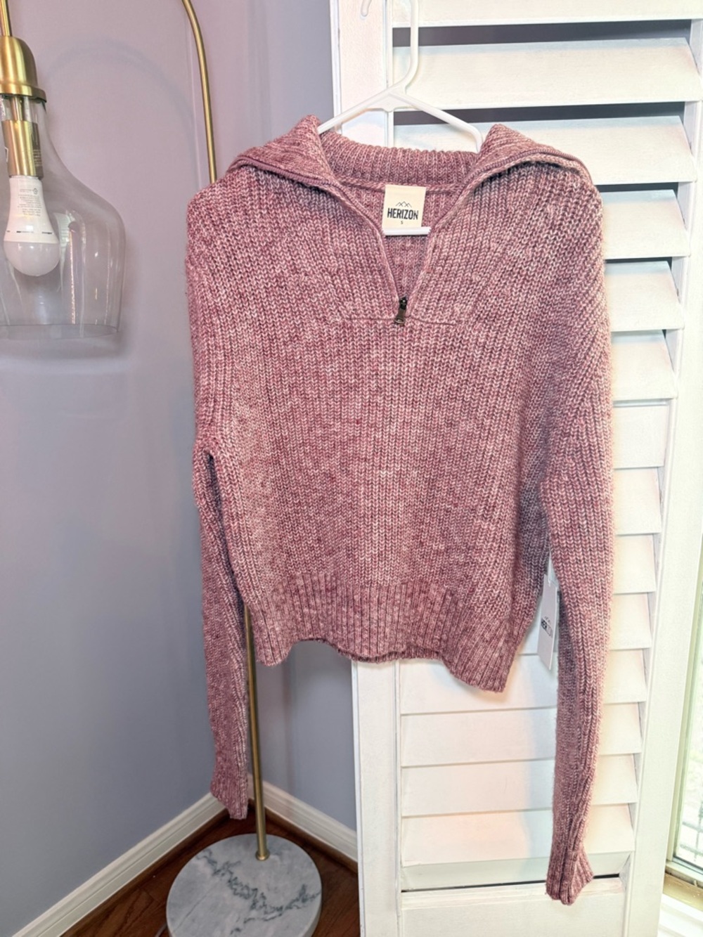 Herizon Burgandy Cowl Half-Zip Sweater | NWT | Sz S
